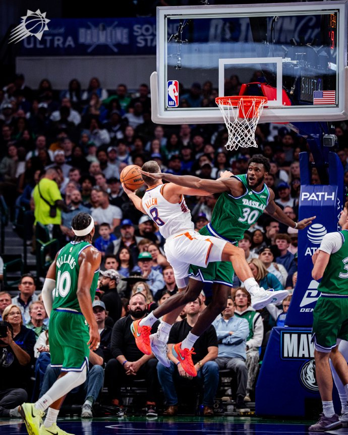 太阳险胜独行侠，欧文带队取胜