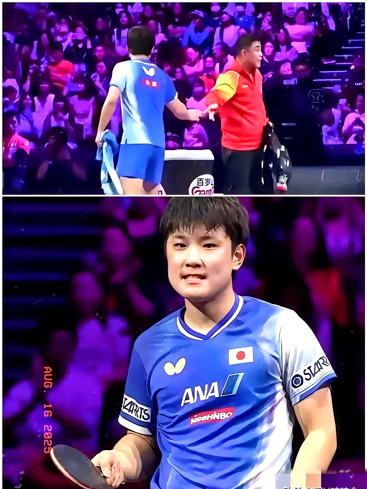 包含日本乒乓球队绝地反击韩国乒乓球队，张本智和高光表现的词条